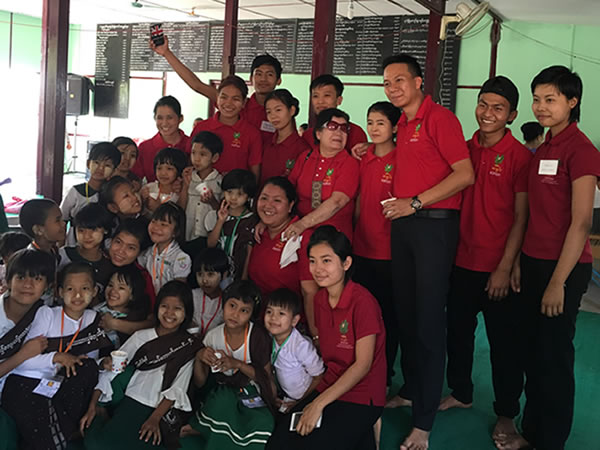 Sanon's visit to local monastery school